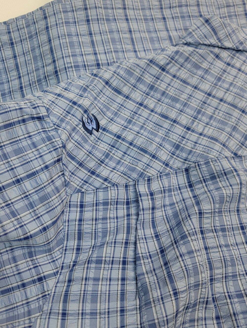 Blackhawk! Warrior Mens XXL 1700 Shirt Blue White Plaid Short Sleeve Lightweight - Picture 7 of 12